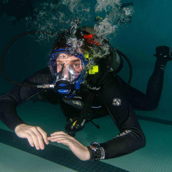 Маска полнолиц.НЕПТУН G-Diver cо второй ступ. (M-L; белый)